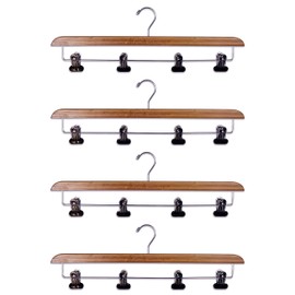 Set of 4-Super Duper Sturdy Bamboo Kilt Hangers