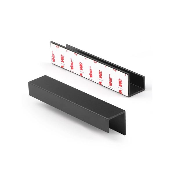 JIASENBAO 10 Pack Adhesive Cabinet Handles Black 4-1/3" Length(Cover 3.78"
