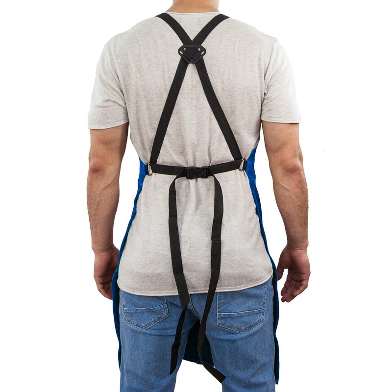 DIMWELD Leather Welding Apron With 6 pockets for men. Heavy