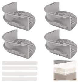 Orixo Fitted Sheet Holder Set of 4, Bed Sheet Holder with Closure Strips, Bed Sheet Holder Against Slipping, Bed Sheet Straps, Fitted Sheet Holder for Corners, for All Mattress Sizes (Grey)