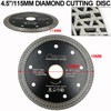 SHDIATOOL 4-1/2 Inch Porcelain Diamond Mesh Turbo Saw Blade Cutting