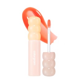 COLORGRAM FRUITY GLASS GLOSS 02 CHEWY TANGERINE | Non-Sticky Glossy Lip Tint with Glass-Like Shine | Long-Lasting Hydrating Lip Gloss for Smooth & Plump Lips