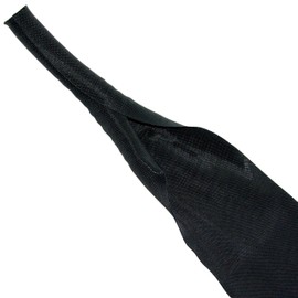 ISOLATECH Fabric Hose Self-Closing Cable Duct Black Sold by the Metre Diameter 16 mm 1 Metre Cable Tube Cable Organiser for Cable Management Desk