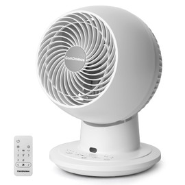 ComDomus 11'' Oscillating Air Circulator Desk Fan, 3D Multi-Directional Oscillation, 5-Speed High Velocity Airflow Table Fan with Night Mode, Timer, Remote for Bedroom, Office, Dorm, desk