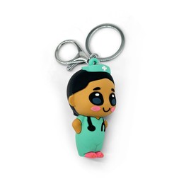 GOOFBALLS Nurse Keychain – Adorable Mint-Green Scrubs & Stethoscope Design – Gift for Hardworking Nurses – Fun Accessory for Bags, Keys, Backpacks