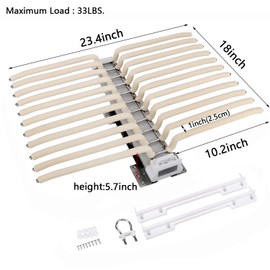 MYOYAY Pull Out Trousers Rack 22 Arms Steel Pull Out Pants Rack Pants Hanger Bar Clothes Organizers for Closet for Space Saving and Storage Maximum Load 33lbs Beige 23.4x18x5.7inch