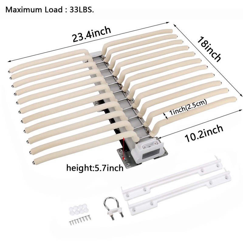 MYOYAY Pull Out Trousers Rack 22 Arms Steel Pull Out