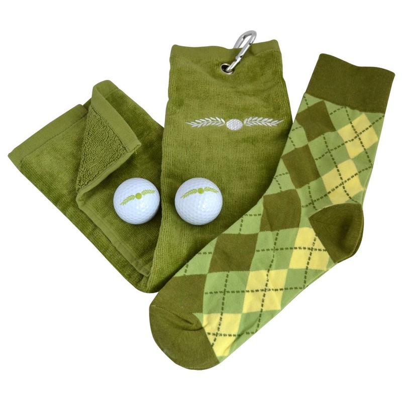 Longridge Golfers Towel and Sock Gift Set - Multi-Colour