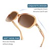 FEISEDY Gafas de sol polarizadas cuadradas Vintage para mujer 100%