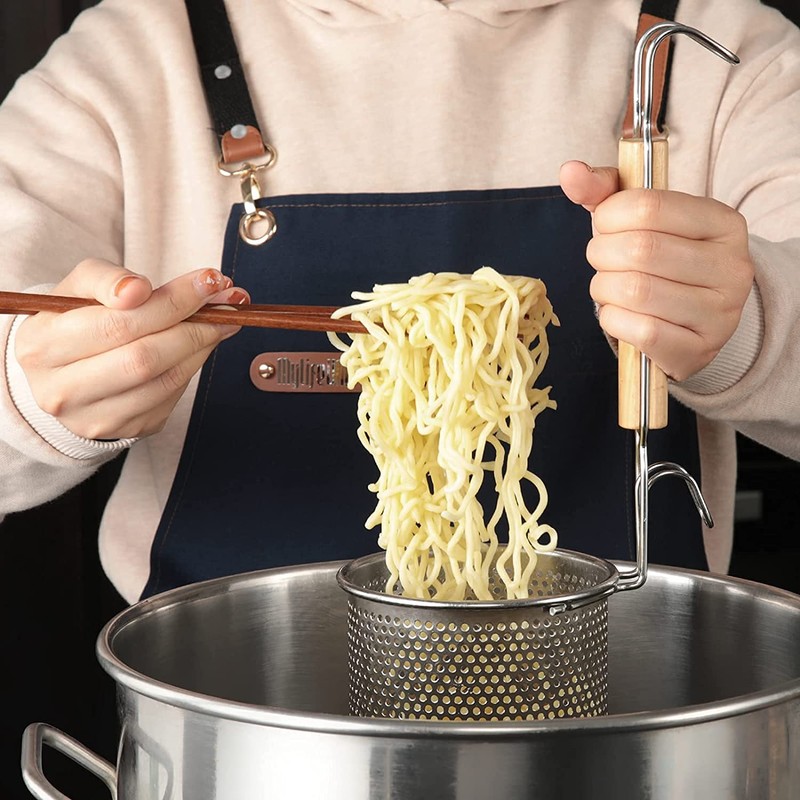 MyLifeUNIT Pasta Strainer, 2 Pack Stainless Steel Mesh Spider Strainer