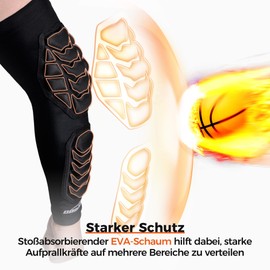 COOLOMG Arm Warmers Elbow Pad Compression Basketball Football Handball Volleyball Crashproof for Women Men Boys 1 Pair Reusable, black, M