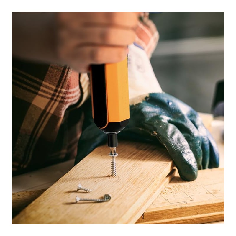 TOOLMAYS Electric Screwdriver, Cordless Screwdriver Kit, 4V 3-Speed Magnetic Bits