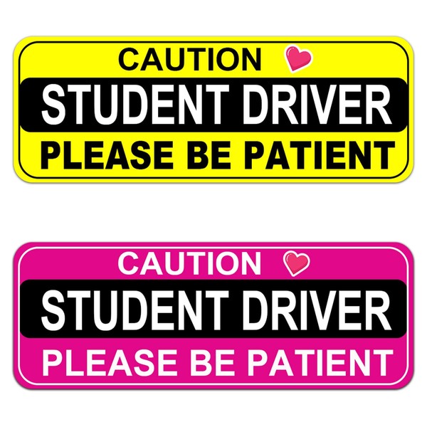 NIMONA Student Driver Magnet for Car - 2 Pack Funny
