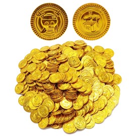 [FUPUTWO] Gold Coins, Antique Coins, Casino, Treasure Chest, Gold, Money, Old Coins, Pirates, 300 Pieces (Gold)