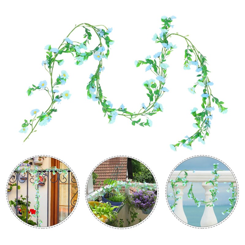 KONTONTY Sunflower Kitchen Decor Silk Artificial Daisy Flower Garland Hanging