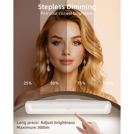 EZVALO 2 Pack Wireless Makeup Light, Rechargeable Vanity Lights for Mirror with 3 Color Modes, Stepless Dimming, Touch Control & Adjustable Angle, Cordless Bathroom Mirror Light, Gift for Women