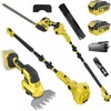 4-in-1 Pole Hedge Trimmer Cordless, Electric Hedge Trimmer and Grass