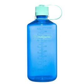 Nalgene Water Bottle - Lightweight Sustain Tritan BPA-Free Shatterproof Bottle for Backpacking, Hiking, Gym, 32 OZ, Narrow Mouth, Cornflower Blue