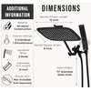 G-Promise All Metal 12 Inch Dual Square Shower Head with