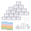 Plastic Cosmetic Jar*24, Transparent & Visible Sample Container Jar, Transparent