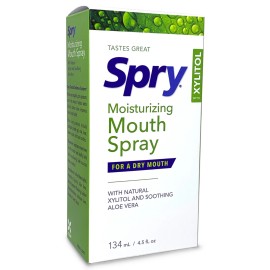 Spry Natural Xylitol Moisturizing Bad Breath Mouth Spray 4.5 fl.oz (Pack of 1)