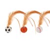 Bouncy Balls for Cats,3 Pack Feather Interactive Cat Ball,Cat Feather
