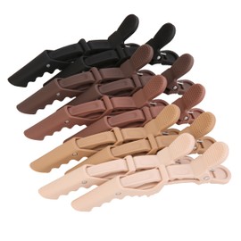 HH&LL Alligator Hair Clips for Styling, Sectioning, Neutral Matte Nonslip Crocodile Clip for Women of Thin Thick Curly Hair