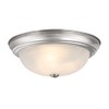 Aspen Creative 63024-09-1, 3-Light Flush Mount/Brushed Nickel Finish w/Alabaster Glass,