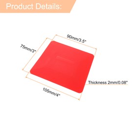 HARFINGTON Vinyl Squeegee, Vinyl Wrap Decal Squeegee Tool, 4-Inch Car Vinyl Film Scraper Plastic Squeegee for Car Wrap, Sign Making, Window, Red, Trapezoidal