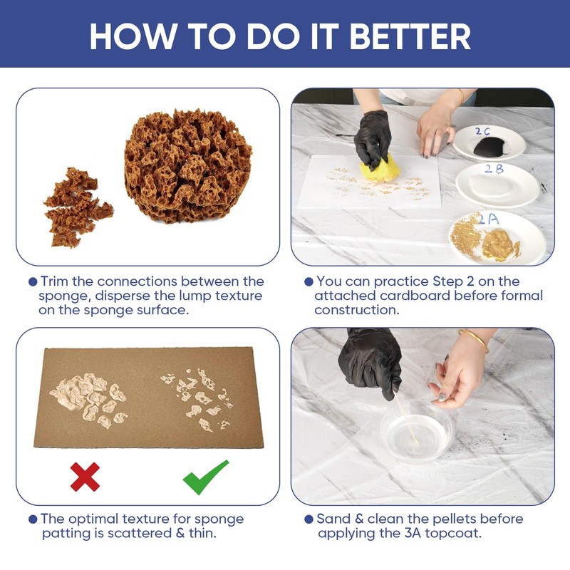 GLAINTE Granite Countertop Paint Kit - Black Gold Counter Top