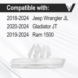25Pcs Rocker Molding Wheel Flare Clips Fits for 2018-2024 Je-ep Wrangler JL 2020-2024 Gladiator JT 2019-2024 Ram 1500 Replaces 68526185AA 6852618AA 6839872AA