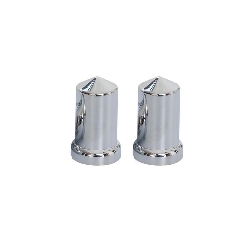 33mm Chrome Plastic ABS Lug Nut Covers Bullet Flanged Push-on
