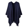 Ferand Women's Poncho with Open Front and Pockets, Soft Knitted