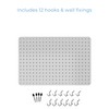 Cathedral Products Peg Board with 12 Hooks - White -