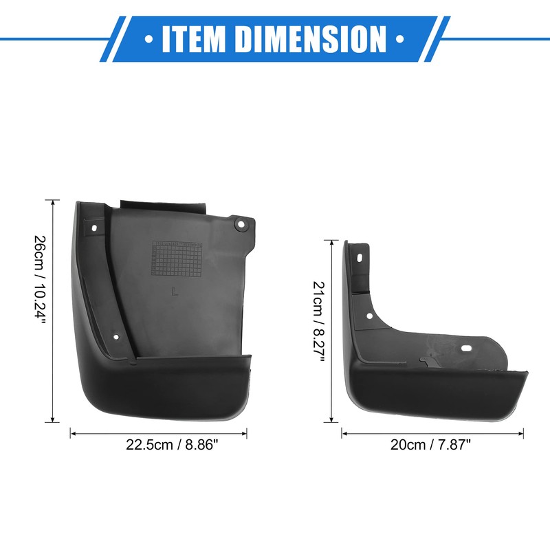 VekAuto Mud Flaps Kit Compatible for Honda Accord (Sedan) 2003-2007,