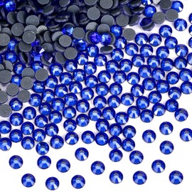 SS20 Royal Blue Hotfix Rhinestones Crystal Glass Gemstone Bulk for Fabric Clothes Shirts Shoes Bling Decoration Flat Back Round(4.8MM 1440Pcs)