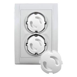 Socket Fuse, Child Lock, Socket Cover, Pack of 10 or 20, Made in EU (White x 20)