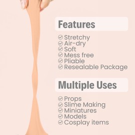 BOHS Peach Colour Slime and Foam Modelling Clay Air Dry Preschool Arts and Crafts 1.1lb 500g