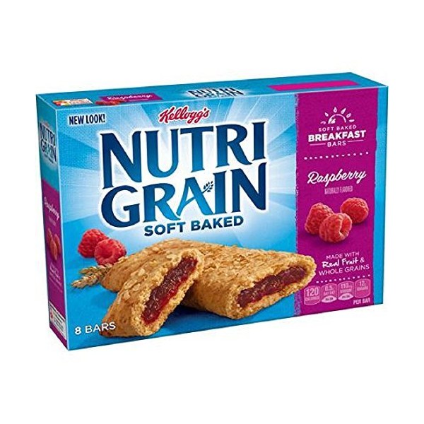 Kellogg's, Nutri-Grain Breakfast Bars, Raspberry, 8 Count, 13Oz Box