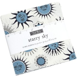 Starry Sky Charm Pack by April Rosenthal; 42-5" Precut Fabric Quilt Squares