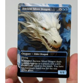 Ancient Silver Dragon Proxy Card with Custom designed art