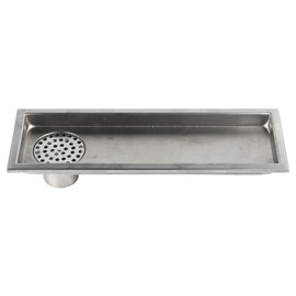 Large Flow Stainless Steel Rectangle Shower Floor Drain Bathroom Drainage Gully(side drainage)