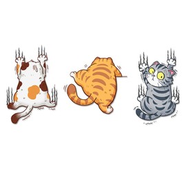 Itisyou Bicycle Sticker Car Sticker Funny Car Sticker Car Cat Sticker Car Sticker Car Hide Sticker Bike Suitcase Sticker 3pcs (M)