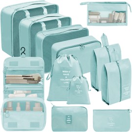 Chijoo Koffer Organizer 12 teilig (Blau), packing cubes, packwürfel set, kofferorganizer, travel organizer bag, reise gadgets, travel essentials