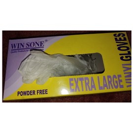 Emco Vinyl Gloves Extra Large Disposable Powder Free Ambidextrous 100 Gloves Per Box