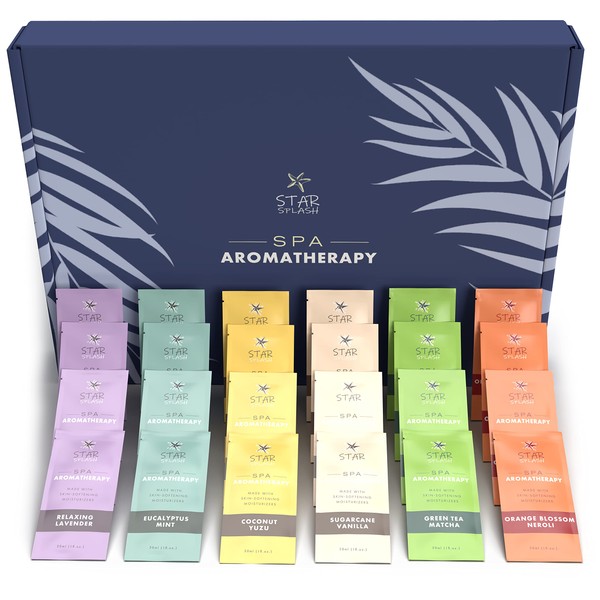 STAR SPLASH Hot Tub Aromatherapy Multipack – Set of 24 Relaxing Bath or Spa Scents Including Lavender, Eucalyptus Mint, Vanilla, Coconut Yuzu, and More – Paraben-Free, Hot Tub Accessories for Adults
