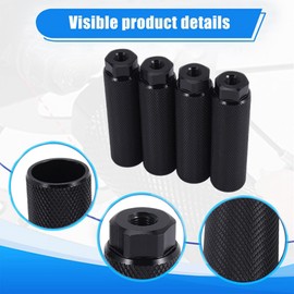 Aboiledy 4 Pcs Bike Pegs, 3/8 Inch Axles Stunt Pegs for Mountain Bike, Aluminum Alloy Anti-Skid BMX Pegs, Stunt Pegs for Front Rear Stunt Cycling Pedals