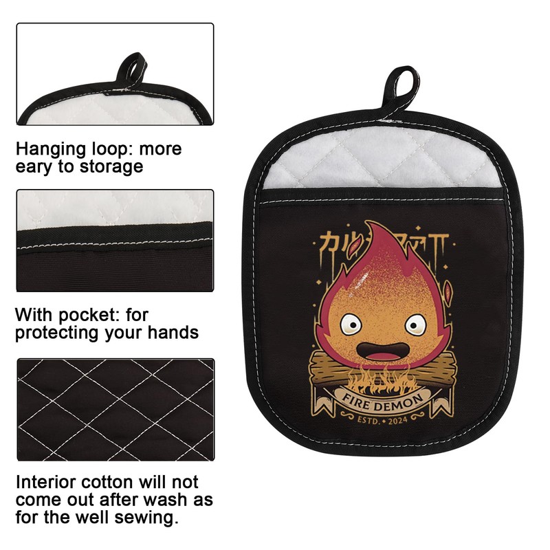 WCGXKO Anime Oven Mitt Pot Anime Lover Gift for Women
