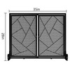 Fire Beauty Fireplace Screen with Hinged Doors Cast Iron Border