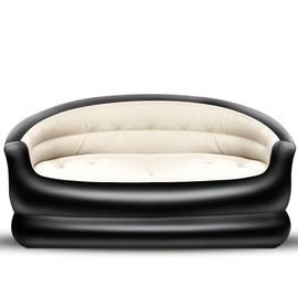 MODERNMONTE Inflatable Couch, Indoor & Outdoor Blow Up Couch, Heavy Duty PVC Lounge Chair Holds 352lbs, Portable Air Sofa for Camping, Beach, Home and Parties